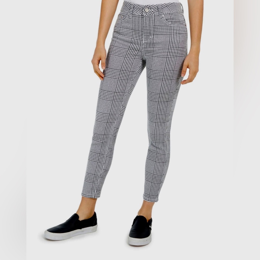 ❤️New Indigo rein high-rise plaid ankle jeans with stretch size 13❤️ - Picture 3 of 12